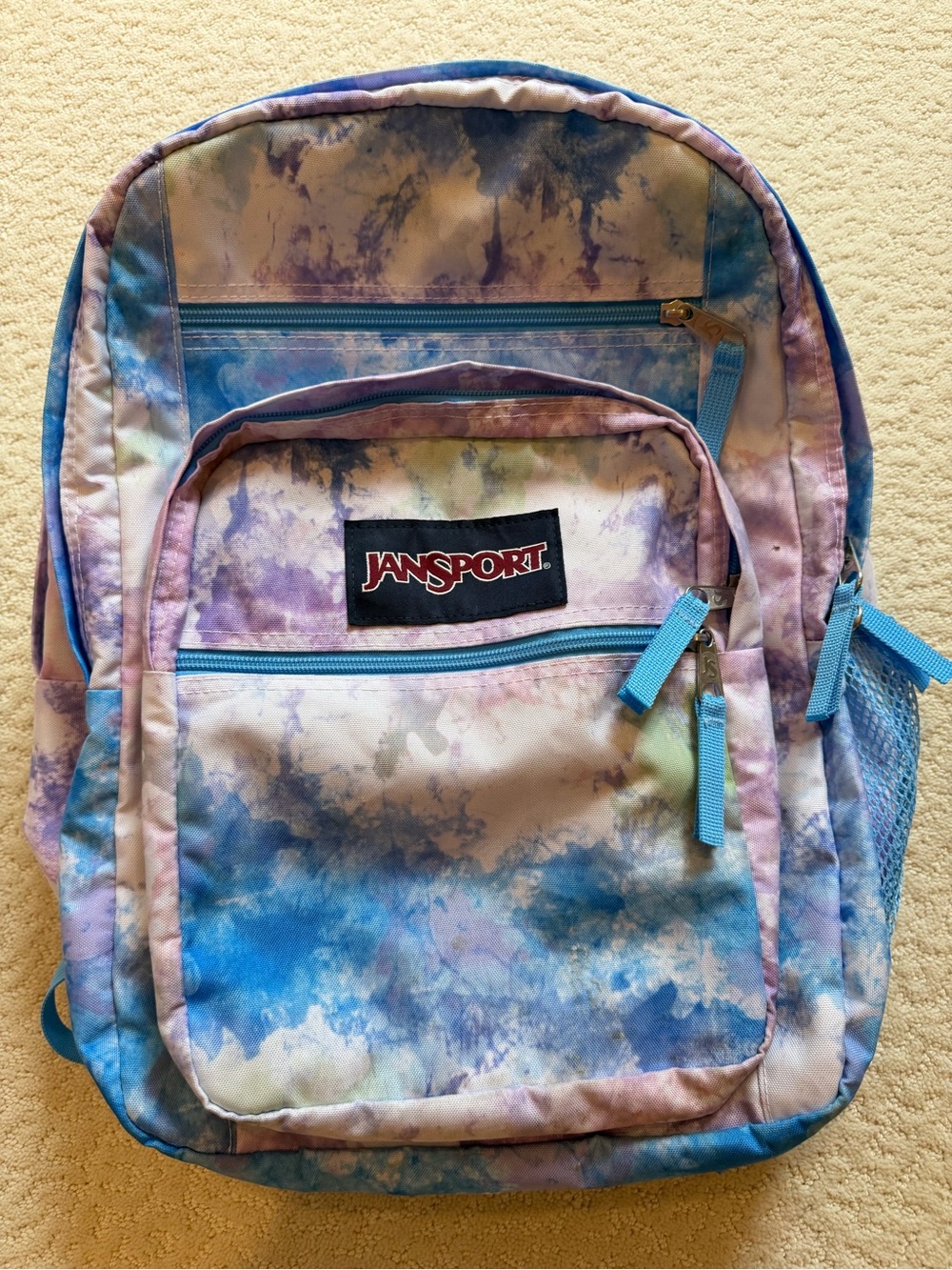 Jansport Tie-Dye Multi Color Kids Backpack - Blue/Purple/Pink